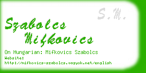 szabolcs mifkovics business card